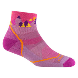 Darn Tough Quest Lightweight with Cushion 1/4 Sock Kids' in Violet